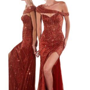 NWT Ladivine CD0218 Prom Dress Sienna Size 6